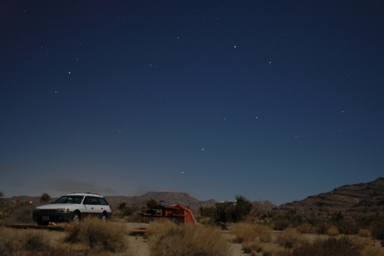 Big Dipper over our campsite, Mojave National Preserve.