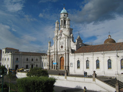 The church of Sangolqui.  Ecuador has excellent architecture, particularly in Quito and Cuenca, which are both UNESCO World Heritage Sites.  