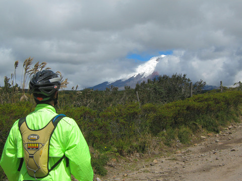 Looking at Mt. Cotopaxi, a volcano that last erupted in 1942.