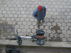 Looking down from the terrance of our hotel in Zumbahua.
