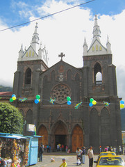 La Iglesia de la Virgen de Agua Santa, in Baños. I rested in Baños for a day. It was very touristy (Anna Rowley described it as 