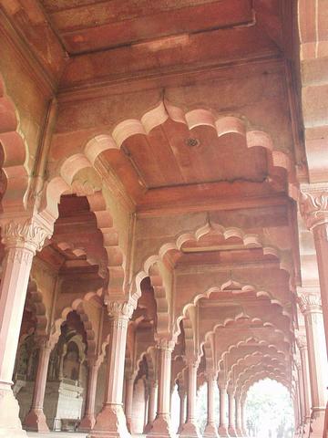 The Diwan-i-Am of the Red Fort, up close and personal.