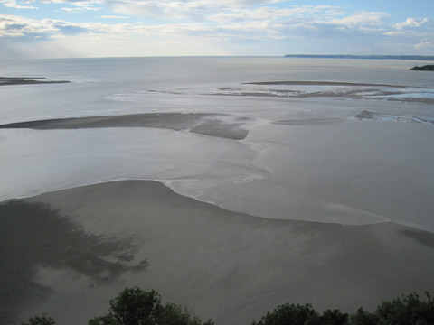 The tidal flats around Mont St. Michel are one of the most striking natural wonders of Normandy.