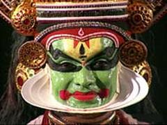 Kathakali theater performer.