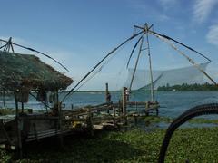 Cantilevered Chinese Fishing nets, Fort Cochin, Kerala.