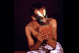 Kathakali theater performer.