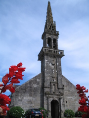 Church, probably in Plyber-Christ, but certainly somewhere in North Bretagne.  Every town had a church, and the size of the church seemed to have set the size of the town -- in stone -- centuries before.
