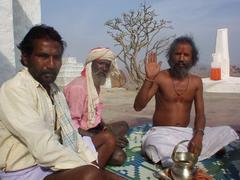 The Hanuman guru, in the Hanuman temple, near Hampi.