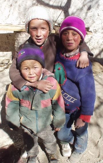 Children in the town of Alchi, Ladakh.