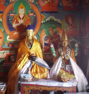 Buddhist idols in the Likir gompa.