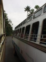 Busses passing each other on the way to Munnar