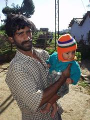 Toda man and his daughter, Nilgiri Hills.