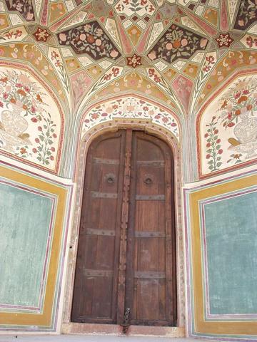 Doorway in the Amber Palace, near Jaipur.