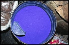 A bucket of indigo.