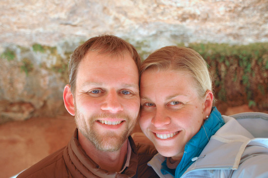 Man and wife in Zion National Park.