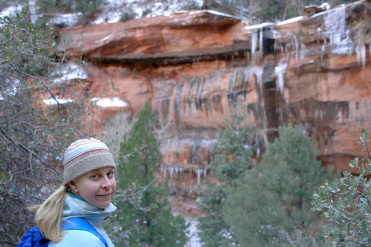 Suzanne on Emerald Pools trail in Zion National Park.