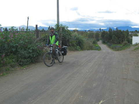 Seth on a road to Latacunga.