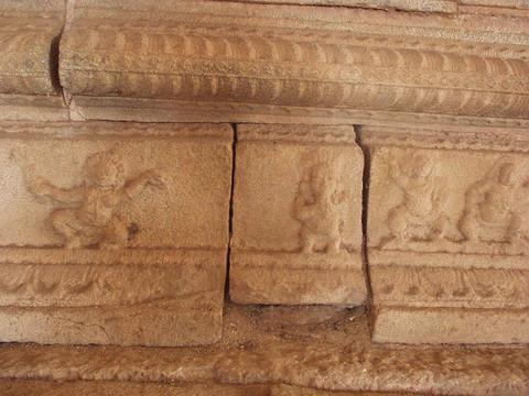 Section of a frieze in the Vitala Temple, Hampi.